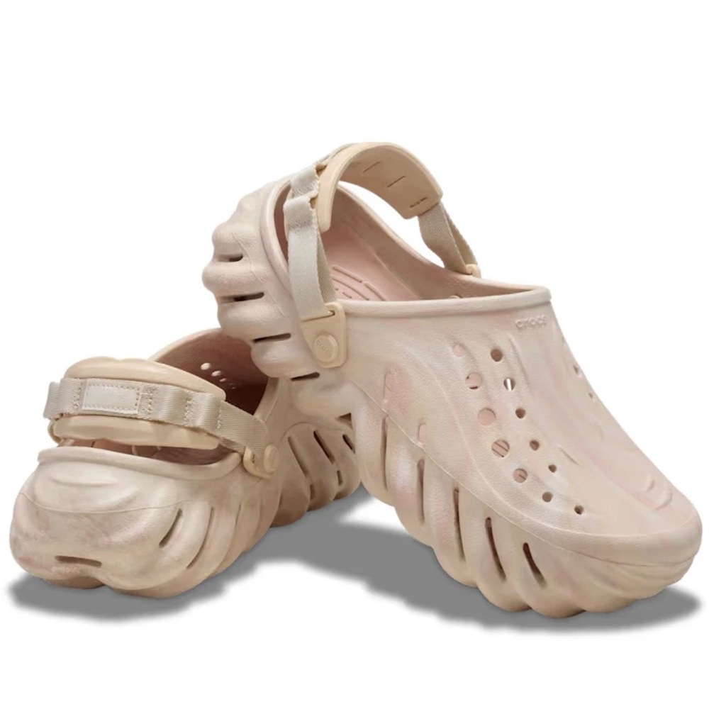NWT Men Women Unisex Crocs Echo Marble Pink Clogs Quartz Shoes 208454 6WS
